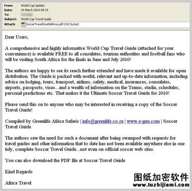 南非世界杯主題的惡意PDF開始大量傳播 